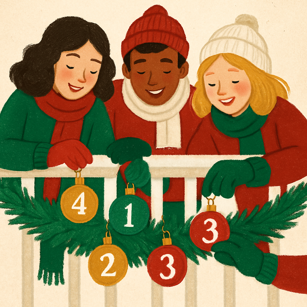 Ornaments On The Rail paint by numbers
