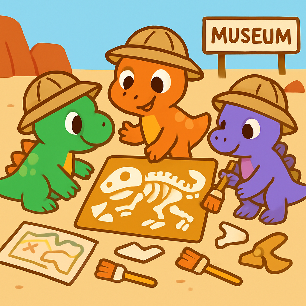 Dino Detective Camp Paint by numbers art