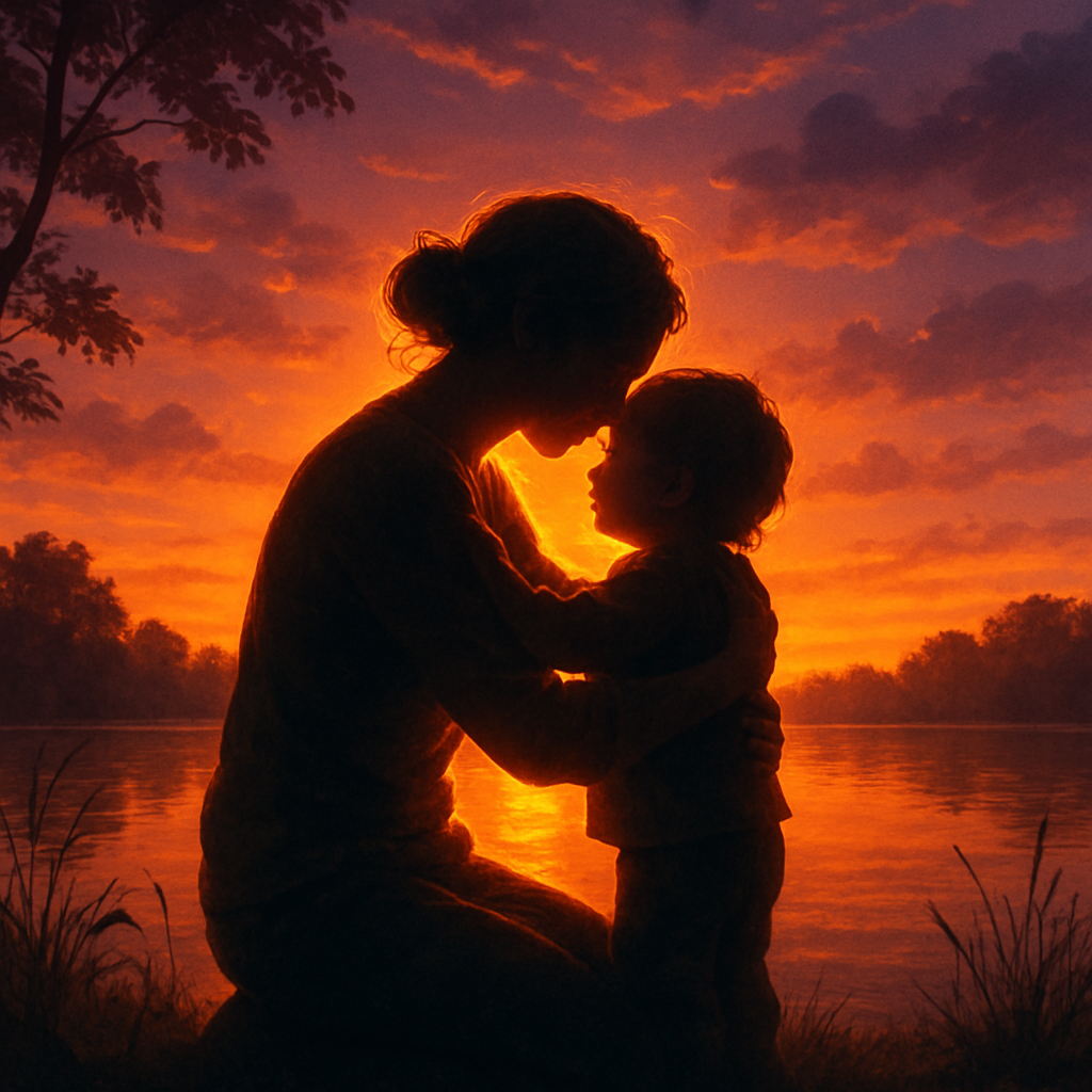 Sunset Silhouette Embrace paint by number