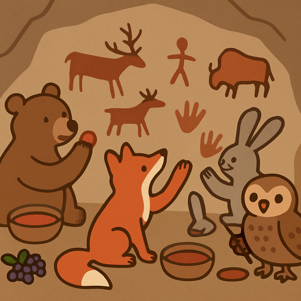 Cave Painting Critters Numbered painting kits
