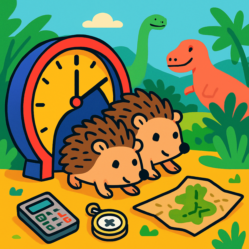 Time-Traveling Hedgehogs painting number kit
