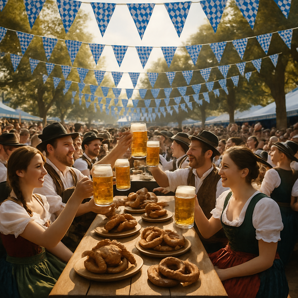 Oktoberfest Bavarian Beer Garden Gathering paint by numbers