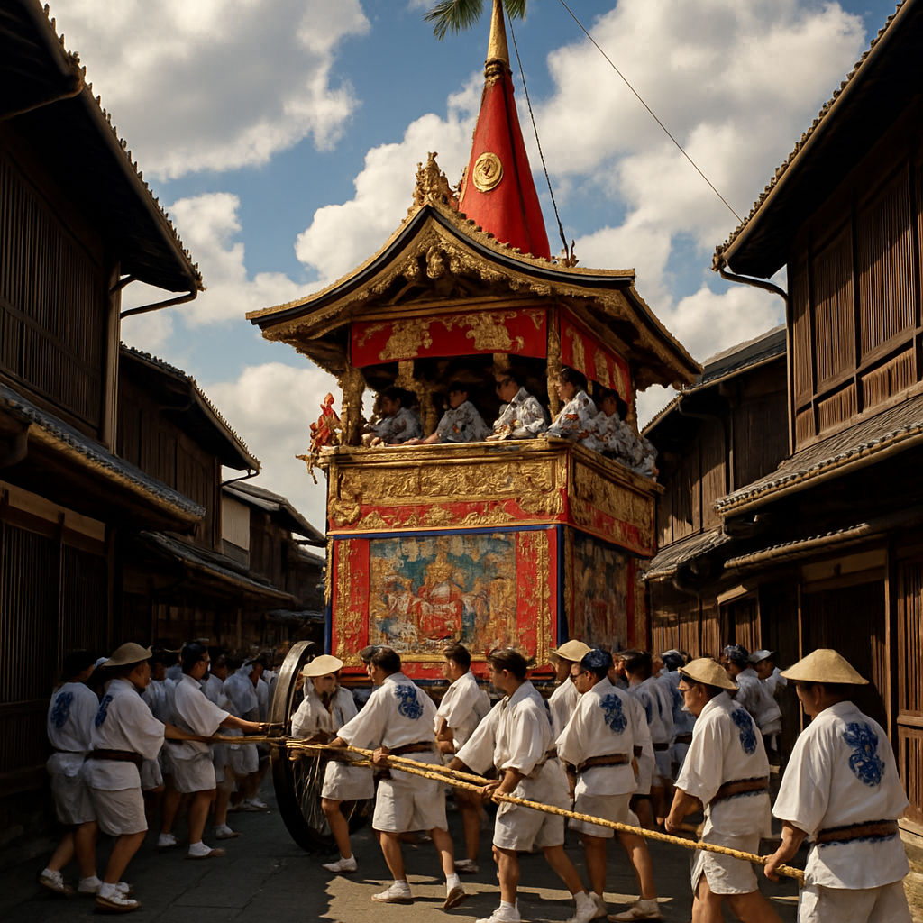 Gion Matsuri Float Procession In Kyoto DIY paint by numbers