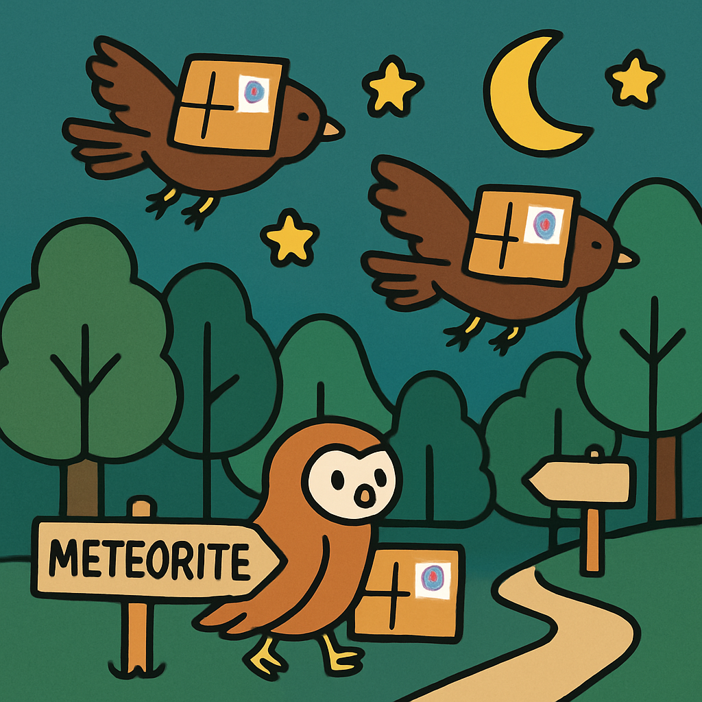 Meteorite Mail Owls Painting by numbers kit