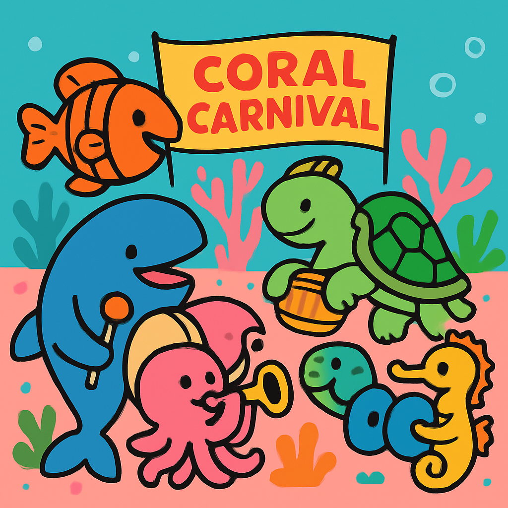 Coral Carnival Parade paint by numbers