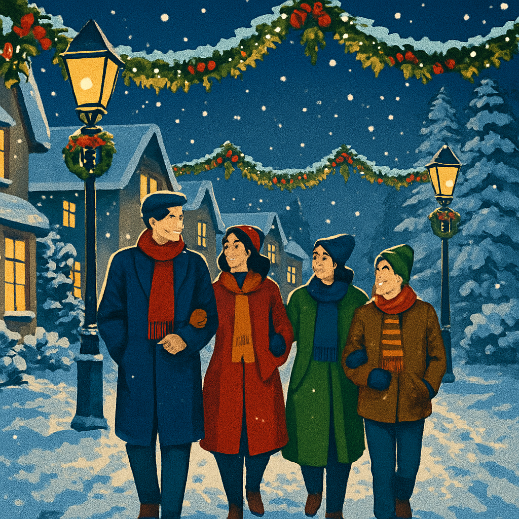 Twilight Tinsel Walk Numbered painting kits