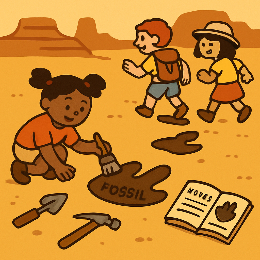 Fossil Footprint Trail Painting by numbers kit
