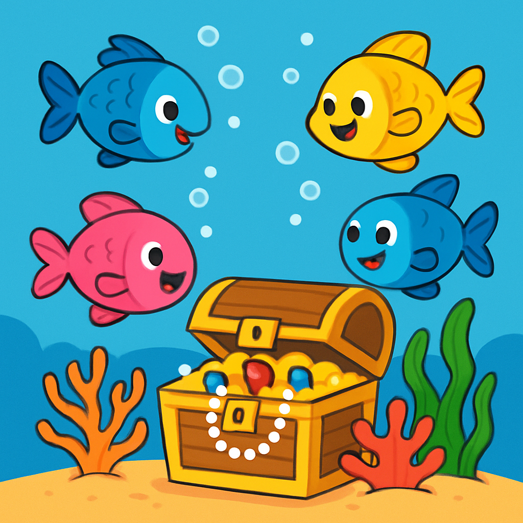 Underwater Treasure Hunt DIY paint by numbers