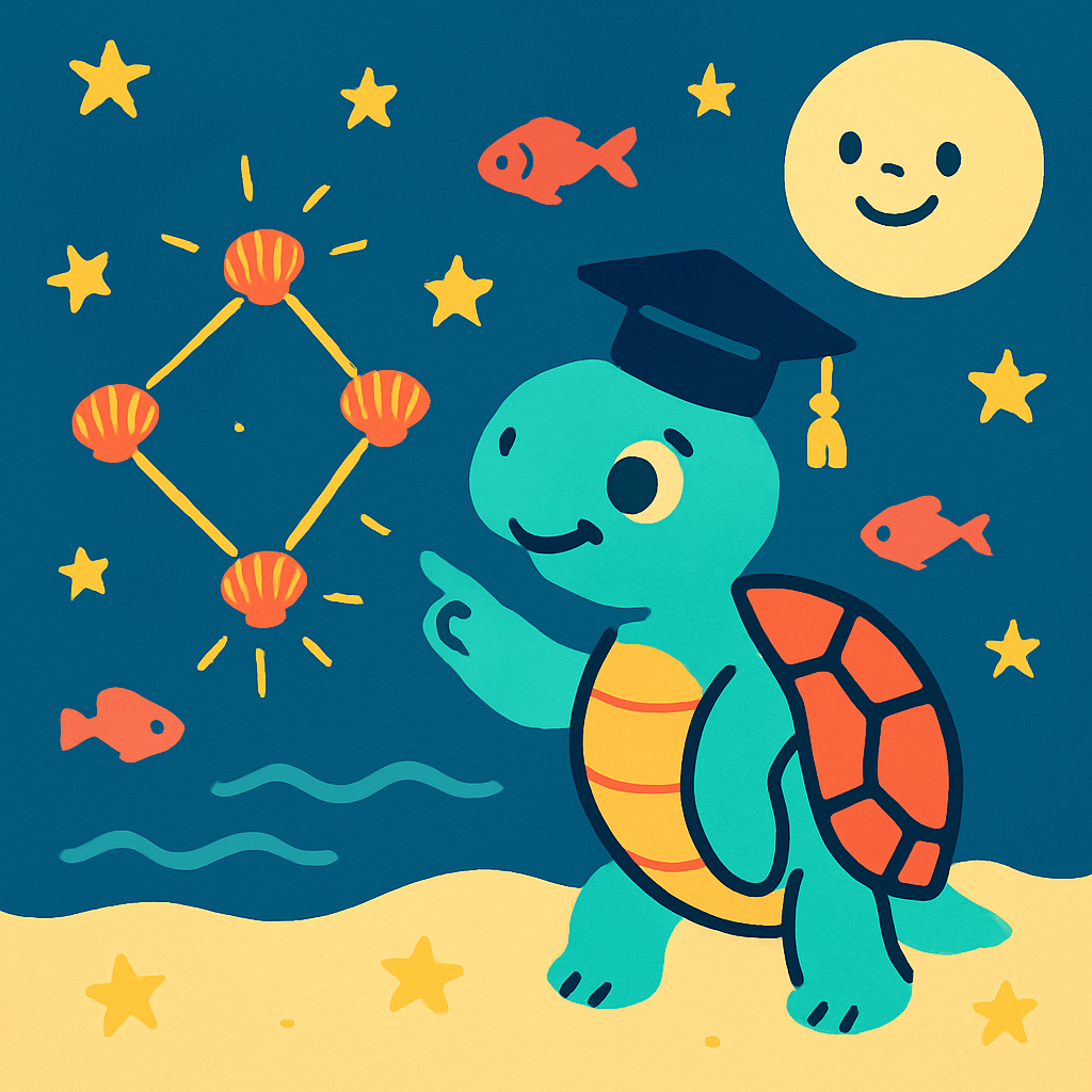 Stargazer Sea Turtle Classroom paint by number