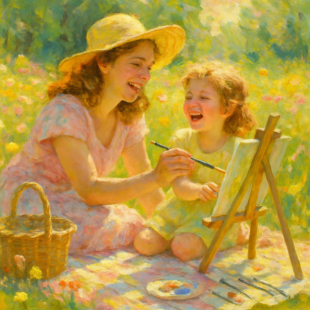 Picnic Meadow Painting painting number kit