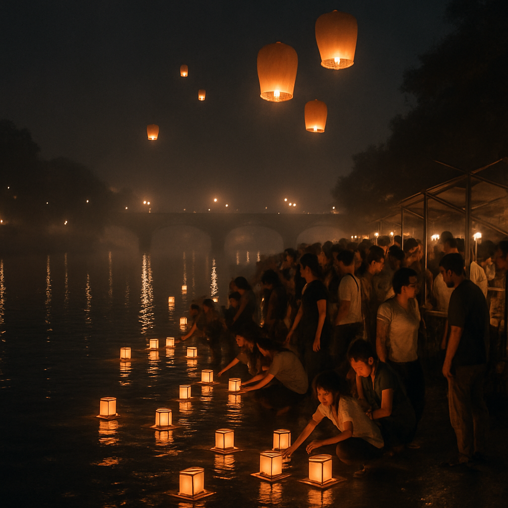 Taiwan Lantern Festival River Launch painting number kit