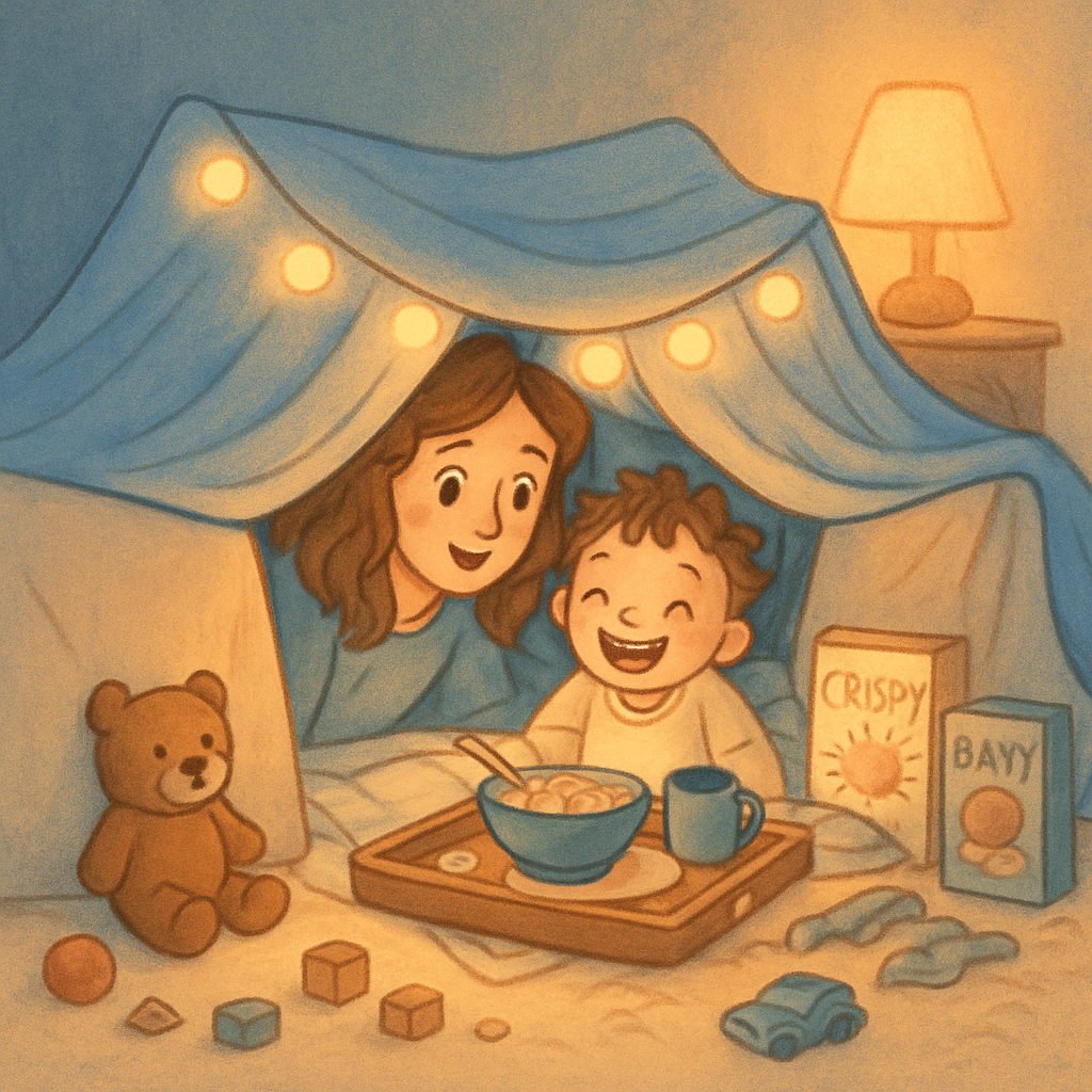 Pajama Fort Morning Paint by numbers art