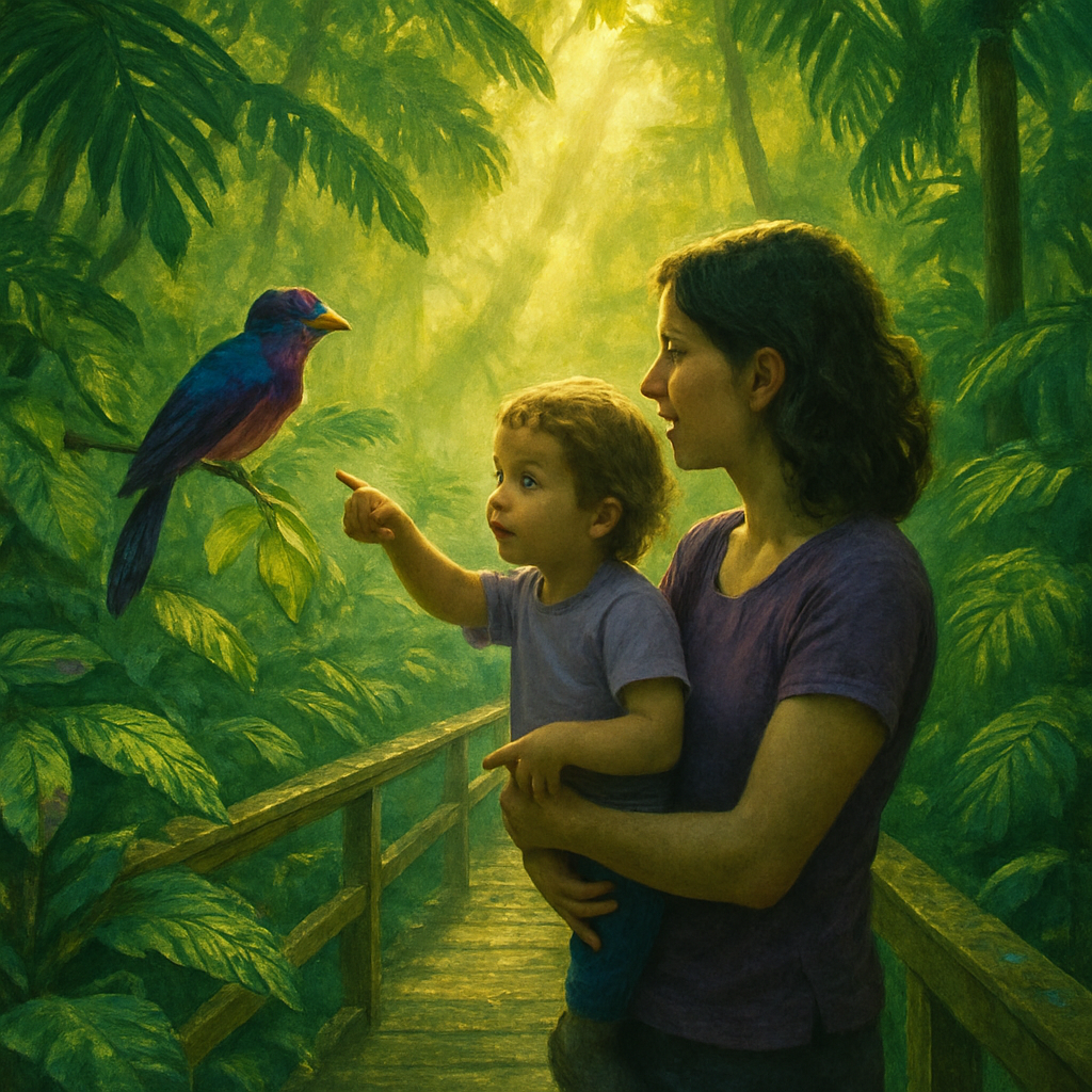Rainforest Canopy Walk painting number kit