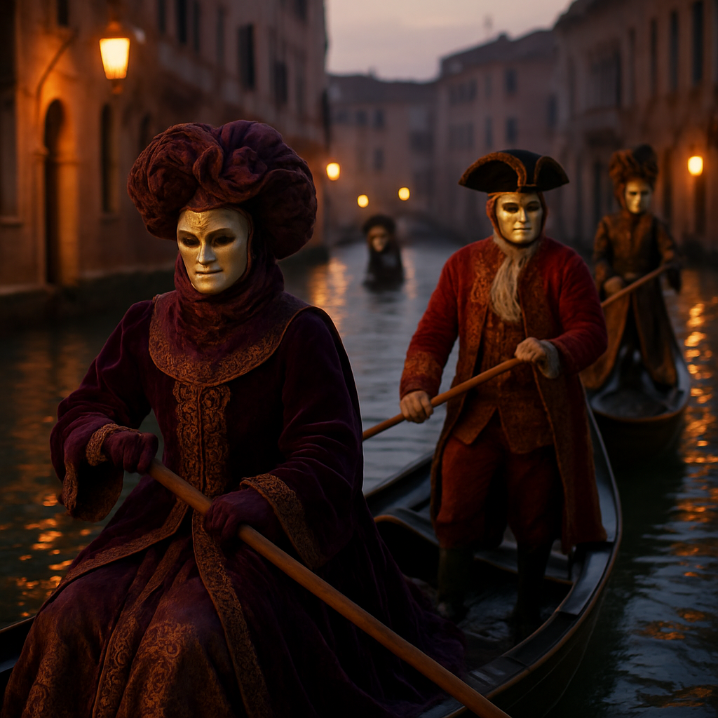 Carnival Of Venice Gondola Parade paint by color