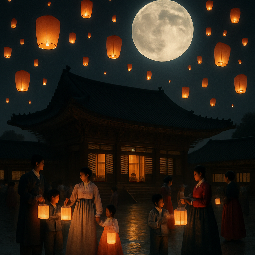 Lantern Festival Korea Full Moon paint by color