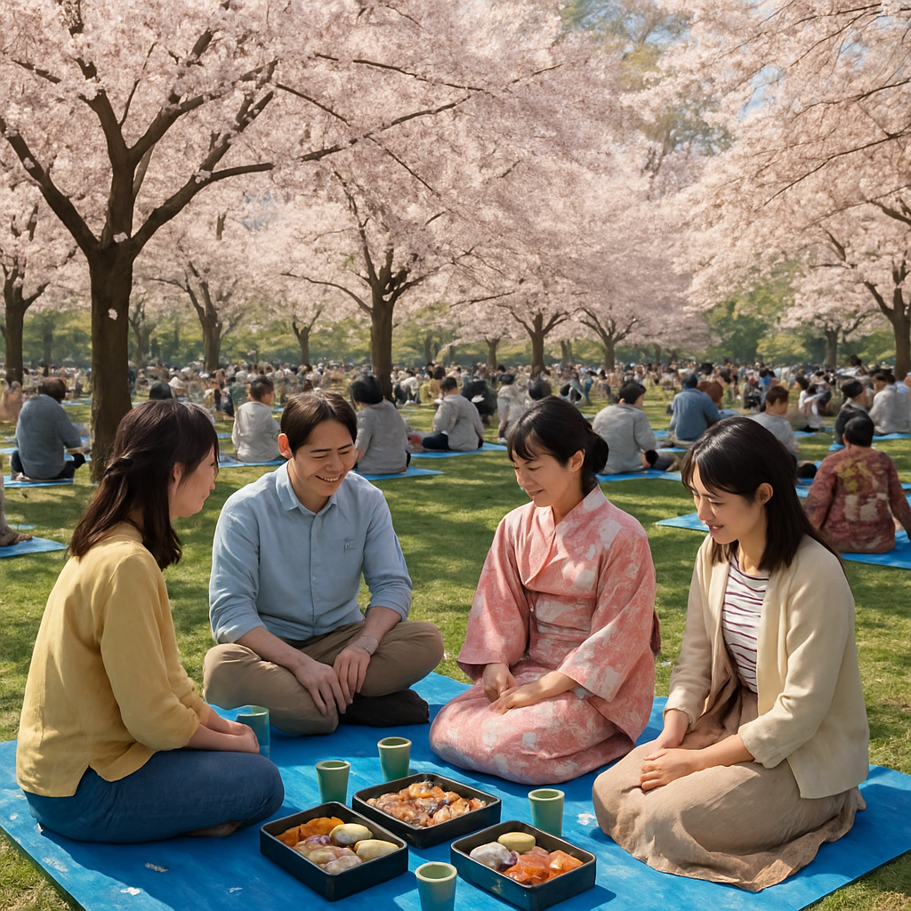 Hanami Cherry Blossom Festival Japan paint by numbers