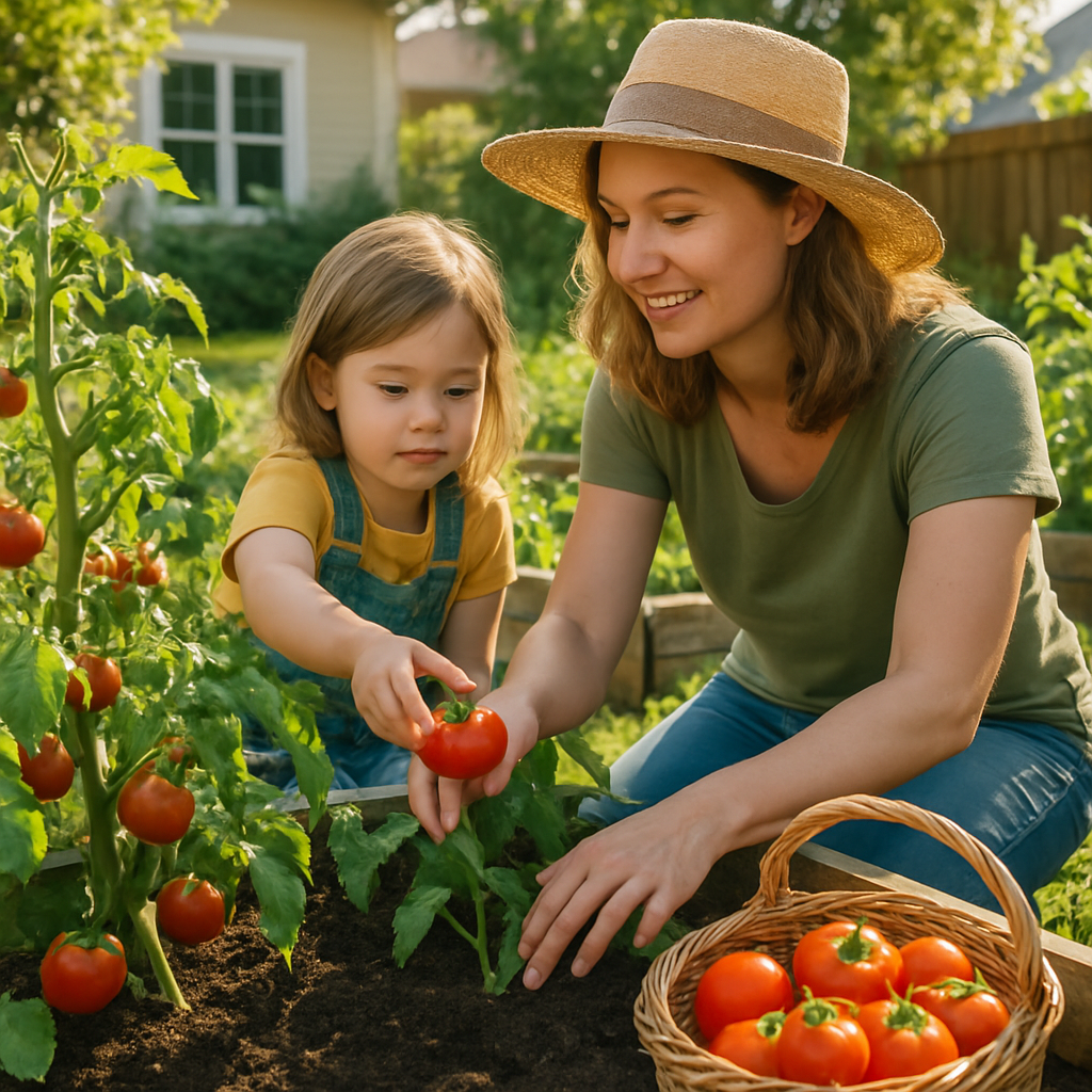 Backyard Vegetable Harvest Number painting
