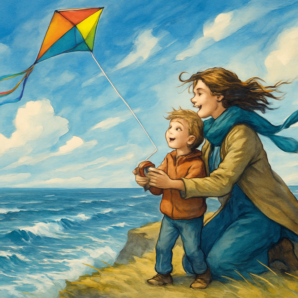 Seaside Kite Lessons paint by number