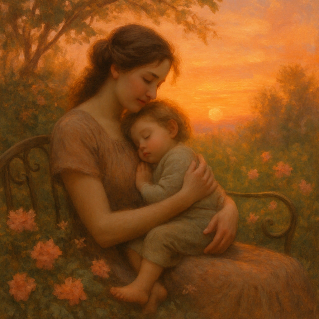 Sunset Cuddles In The Garden Paint by numbers kits