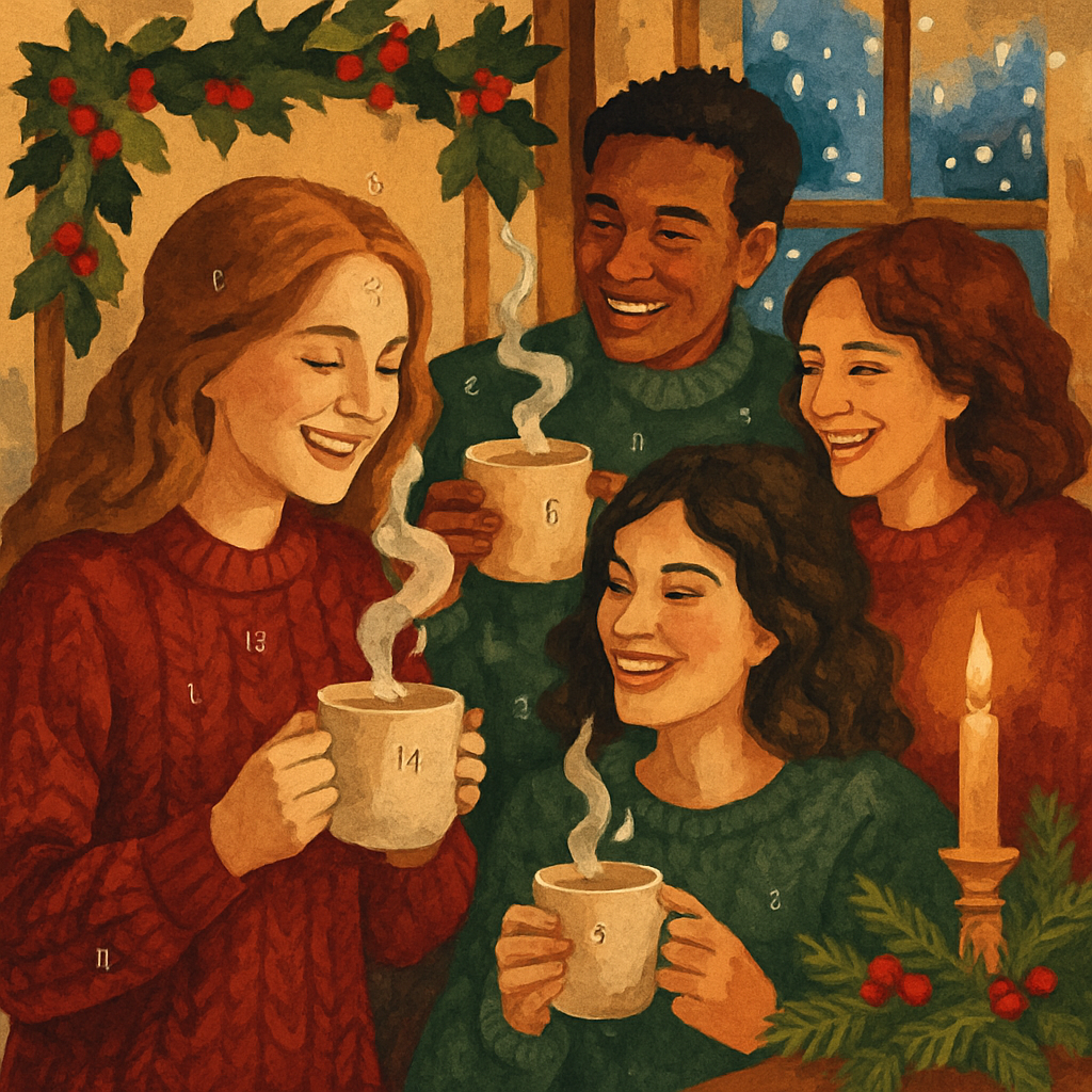 Cozy Cocoa And Carols paint by numbers