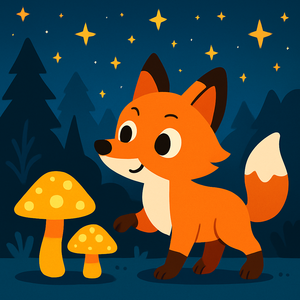 Starlight Fox Adventure Paint by numbers art