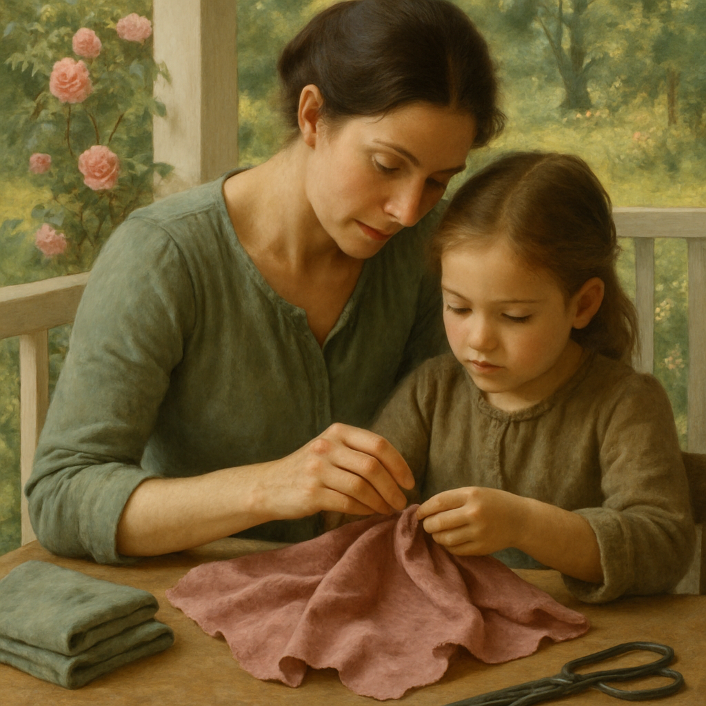 Quiet Garden Sewing Paint by numbers art