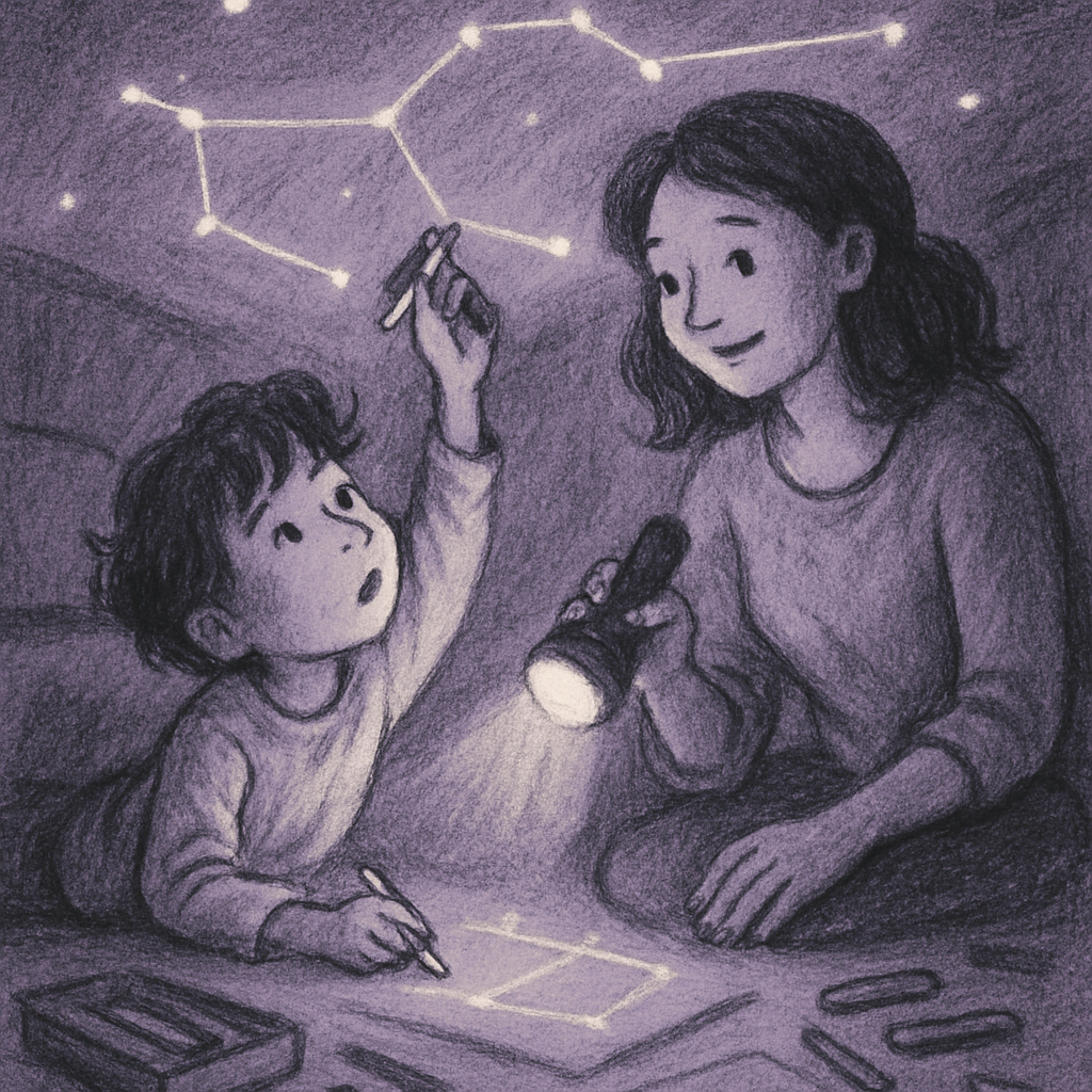 Bedtime Star Drawing Painting by numbers kit