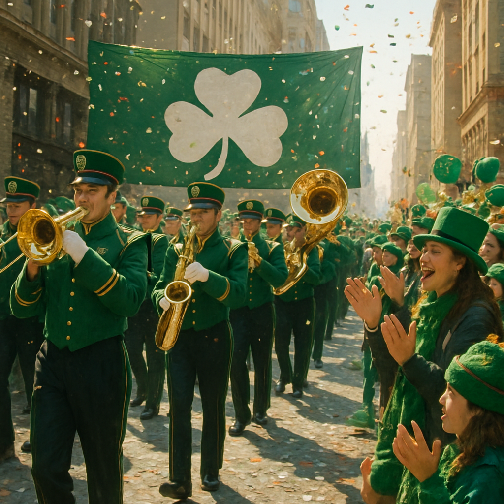 Saint Patricks Day Parade City Center Painting by numbers kit