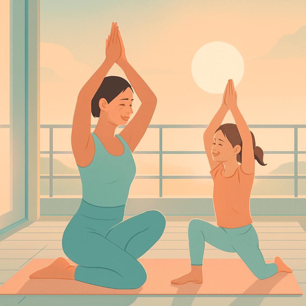 Sunrise Stretch Yoga Painting by numbers kit