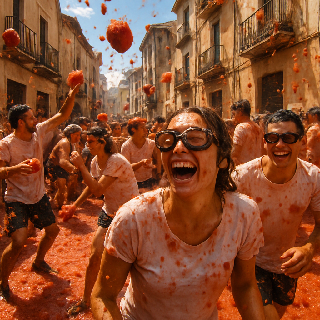 La Tomatina Festival In Buñol painting number kit