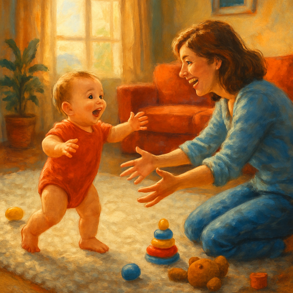 First Steps Into Her Arms Paint by numbers art