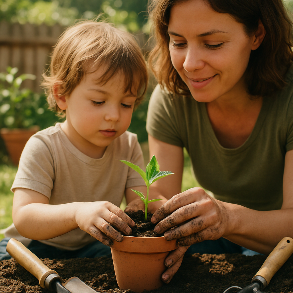 Gardening Tiny Hands painting number kit