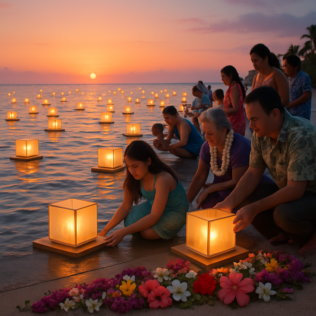 Lantern Floating Honolulu Memorial Paint by numbers art