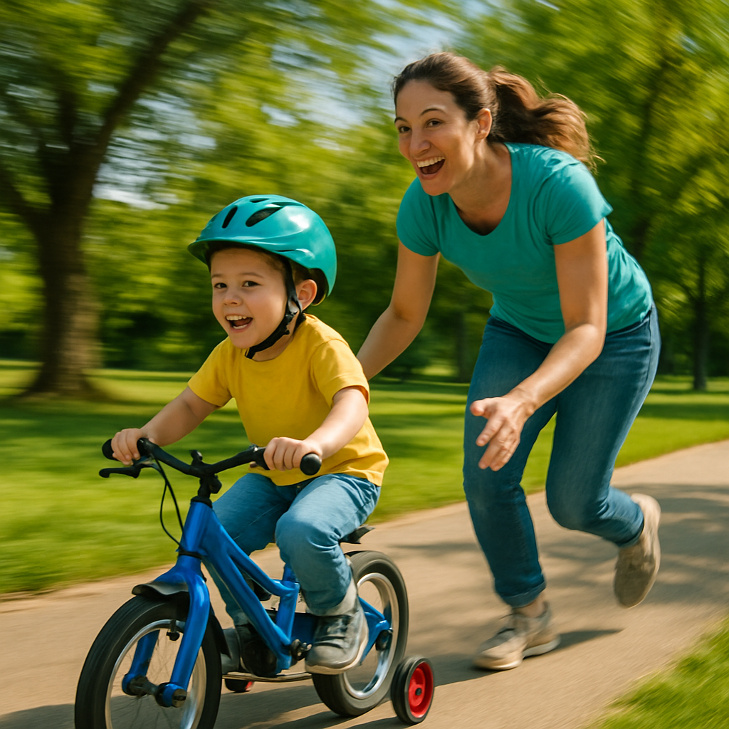 Bike Ride Training Wheels Paint by numbers art
