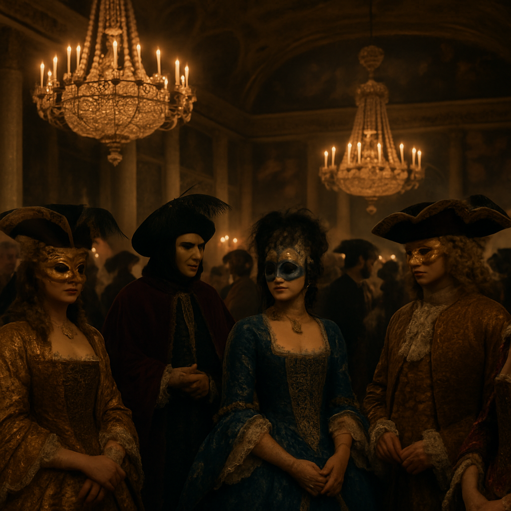 Venice Carnival Masked Ball In Palazzo Ducale paint by number
