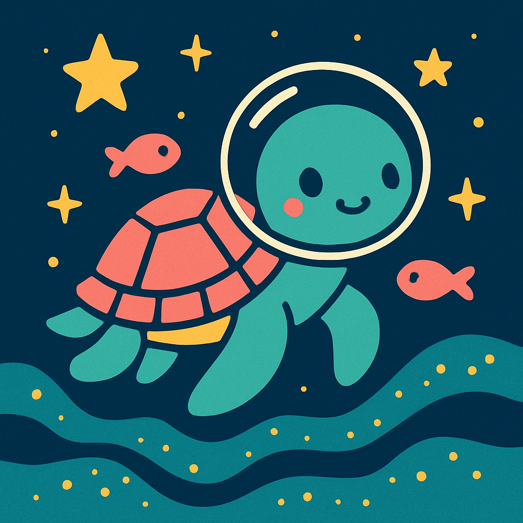 Starlight Sea Turtle Adventure Paint by numbers art