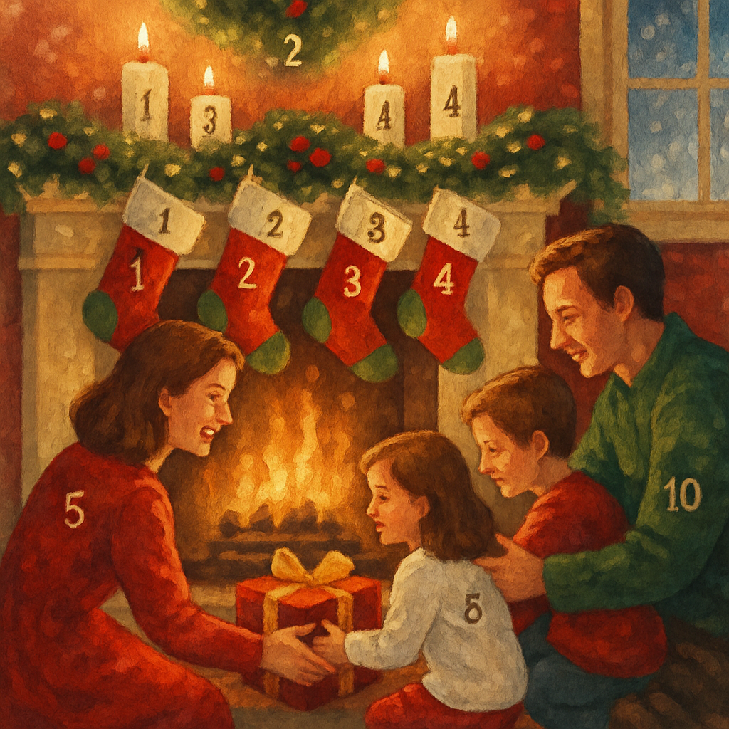 Midnight Stockings Numbered painting kits