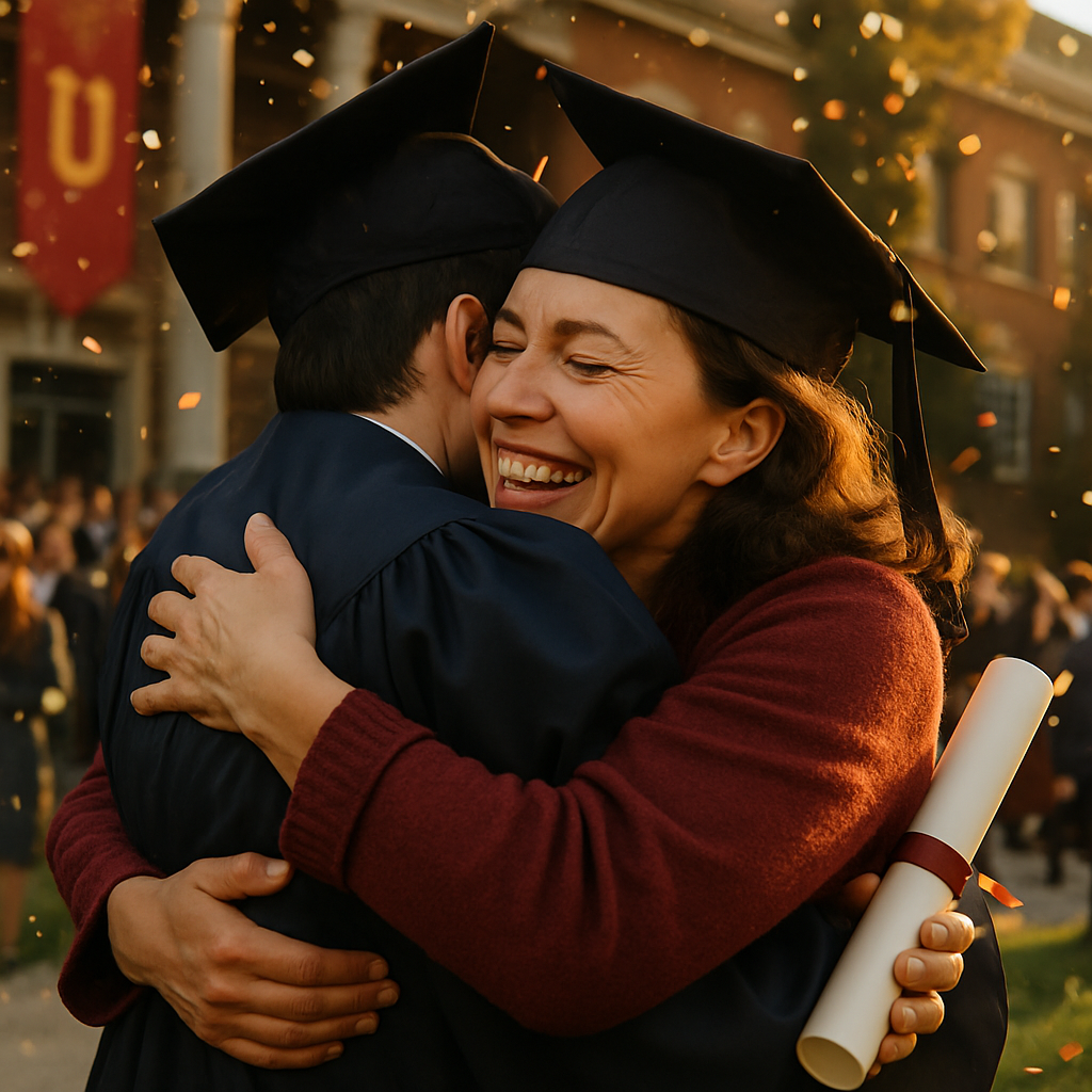 Graduation Day Proud Embrace paint by number