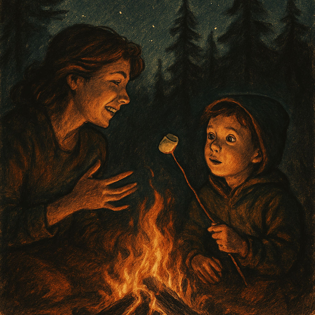 Camping Fire Night Tales Painting by numbers kit