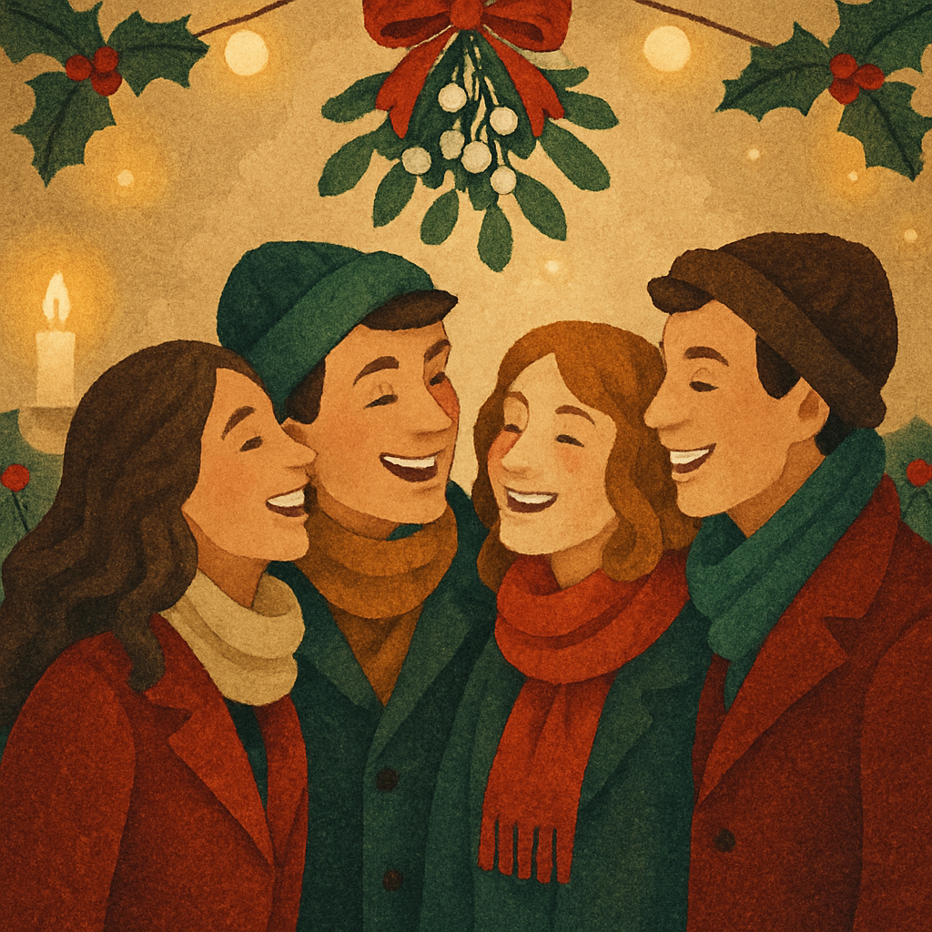 Mistletoe Mingle Number painting