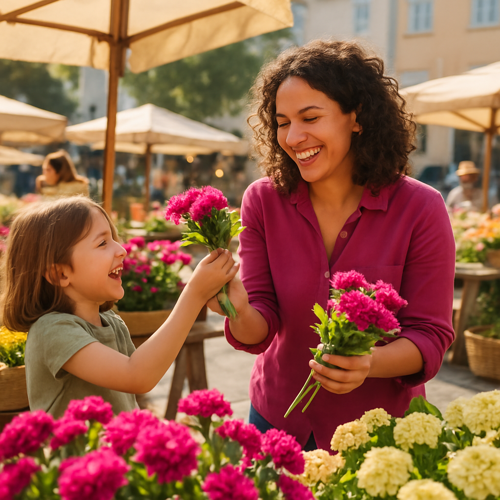 Market Morning Flower Exchange Paint by numbers kits