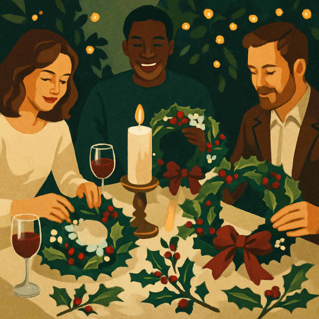 Wreath And Wine Numbered painting kits