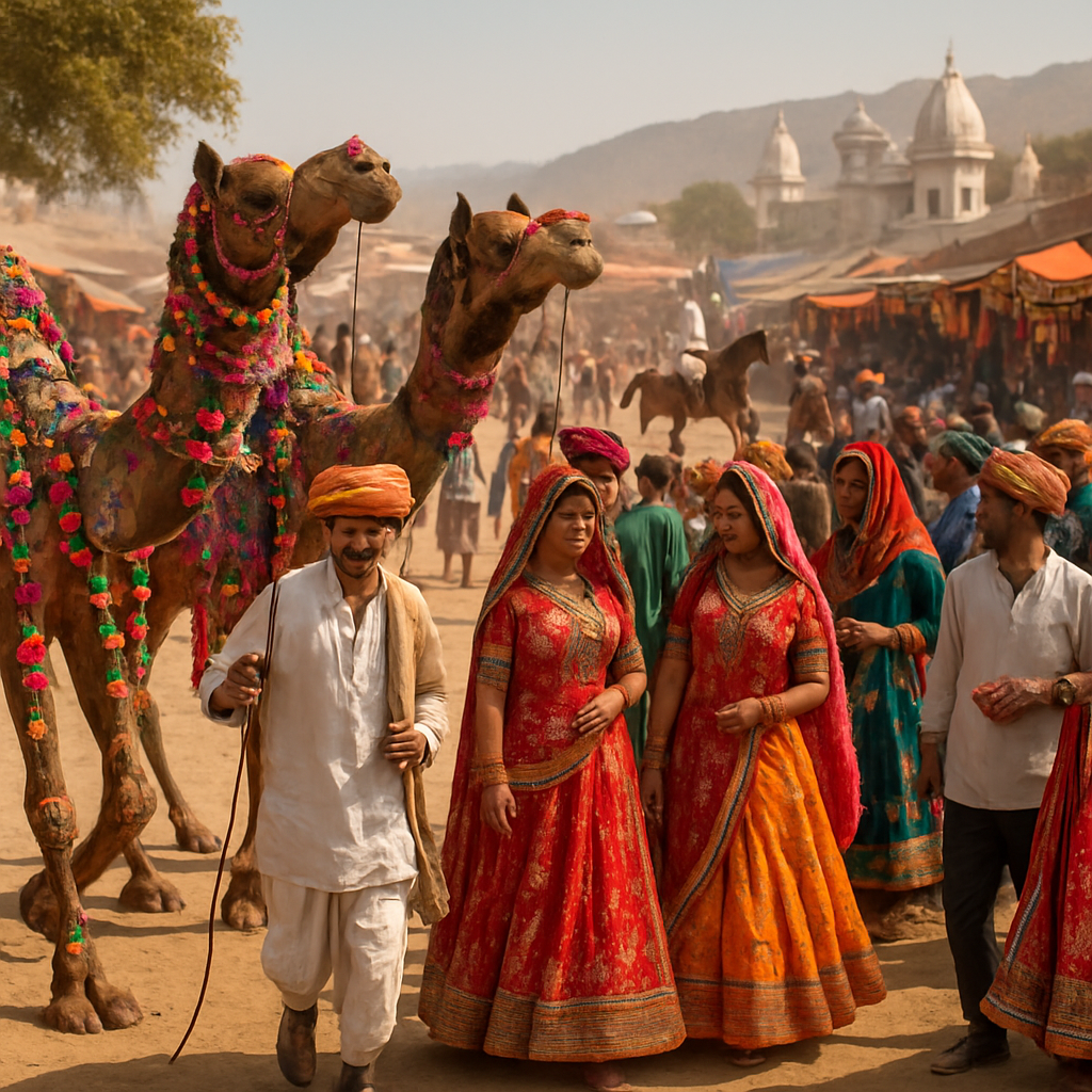 Pushkar Camel Fair Rajasthan India Painting by numbers kit