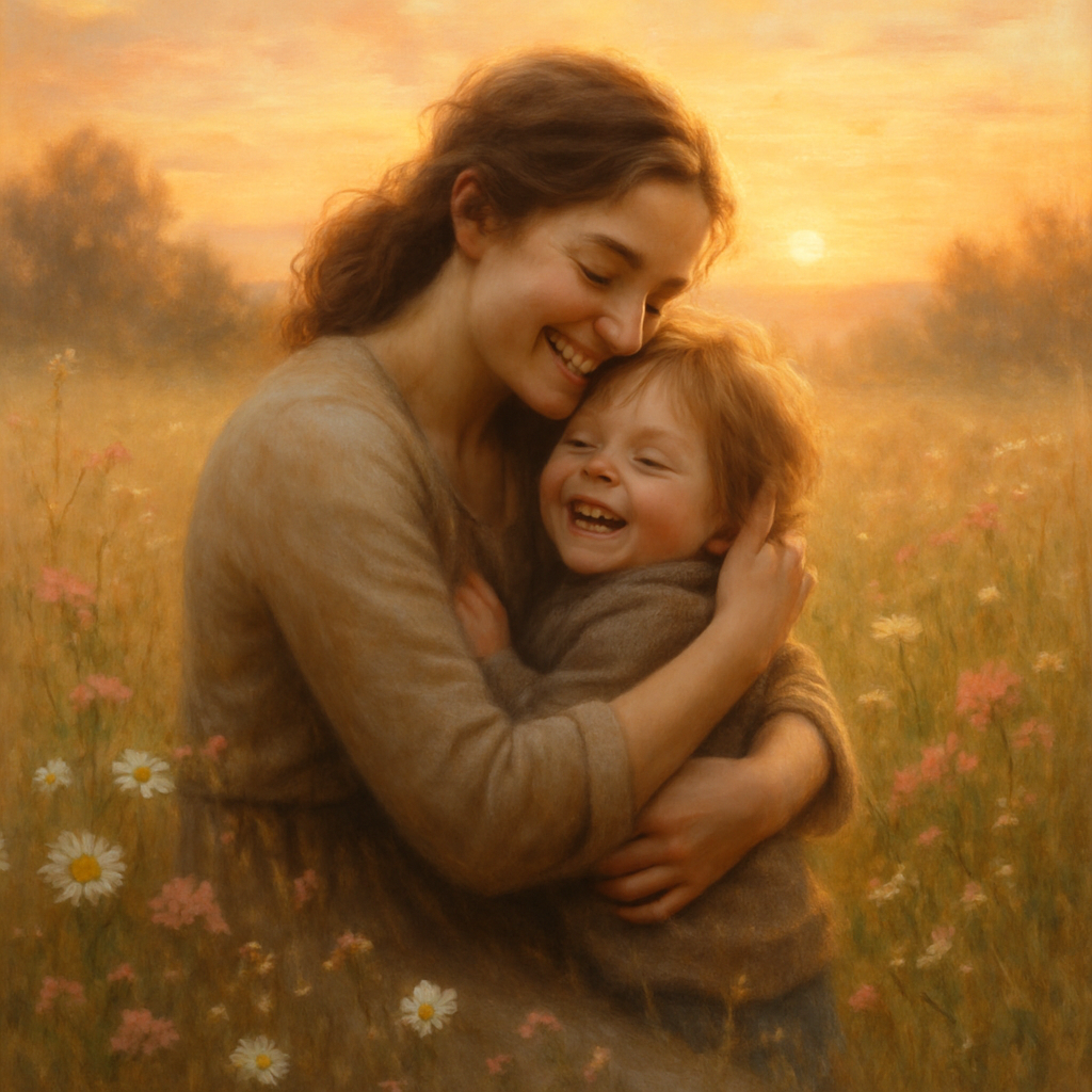 Sunrise Embrace In A Meadow Numbered painting kits