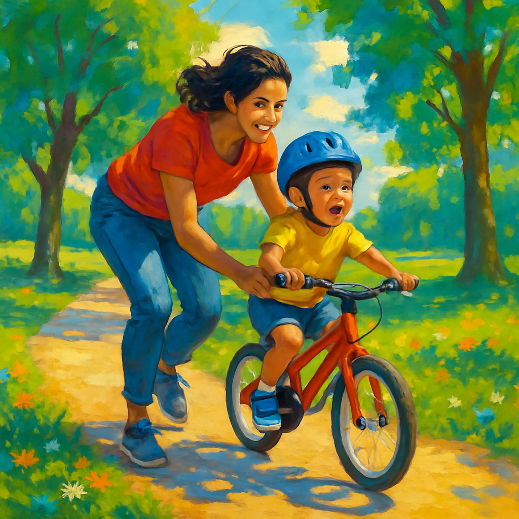 First Bike Ride Adventure Number painting