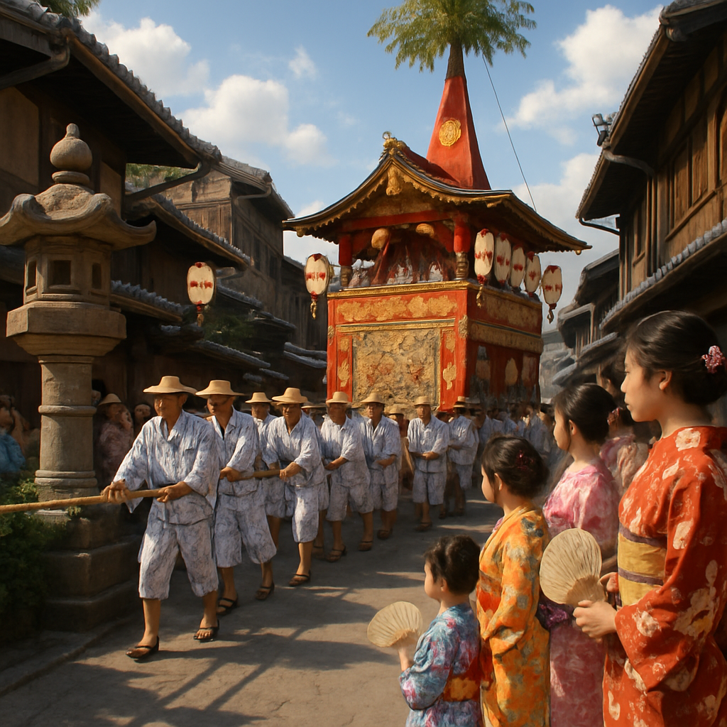 Gion Matsuri Parade Kyoto Japan paint by number