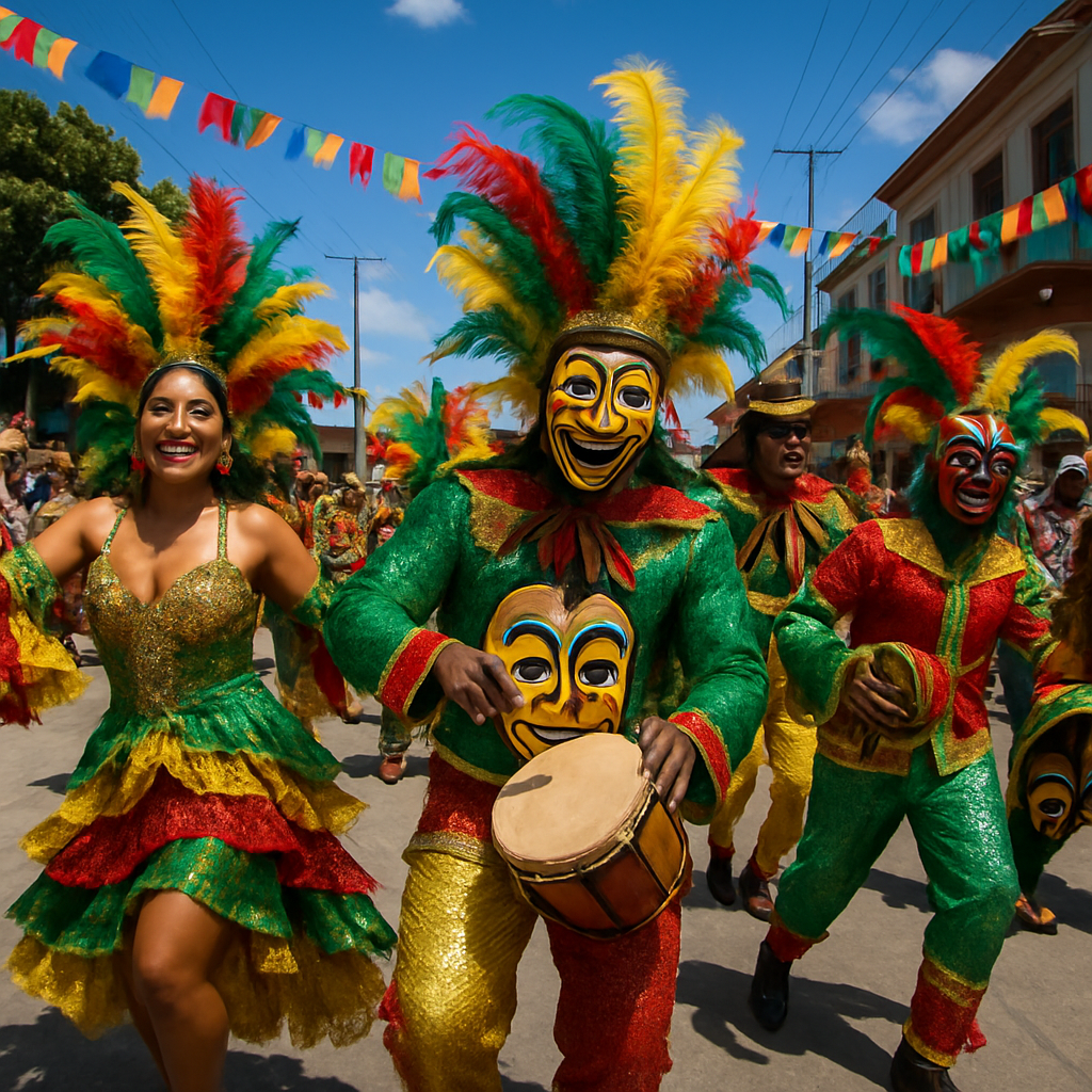 Carnaval De Barranquilla Colombia Dance Parade Number painting