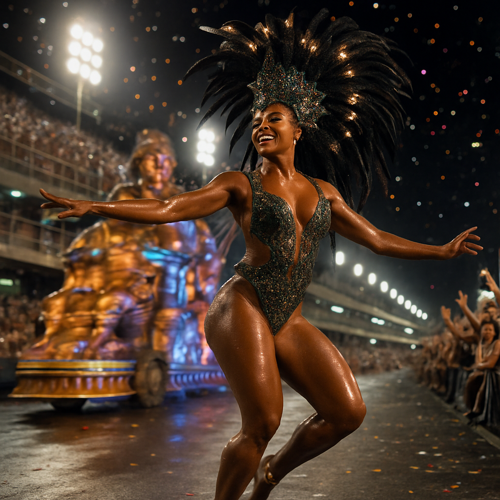 Rio Carnival Samba Lead Dancer Number painting