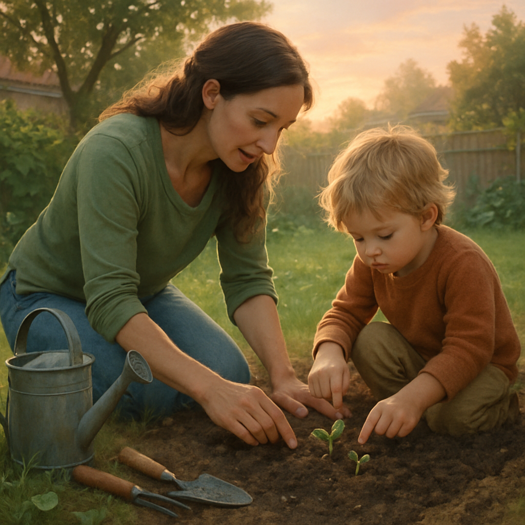 Gardening Lessons At Dawn DIY paint by numbers