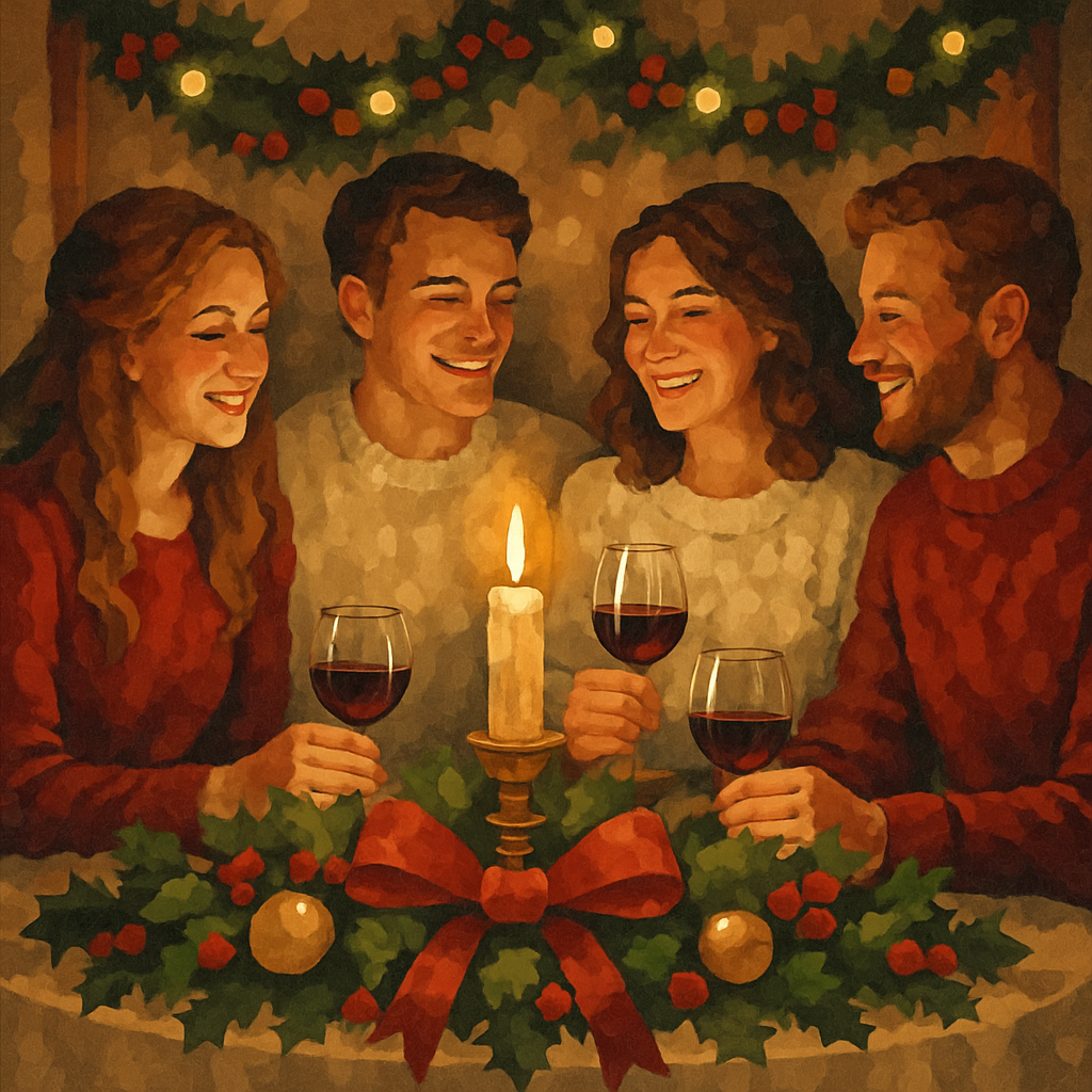 Golden Candlelight Gathering Numbered painting kits